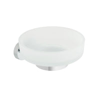 Vado Life Frosted Glass Soap Dish And Holder - Chrome