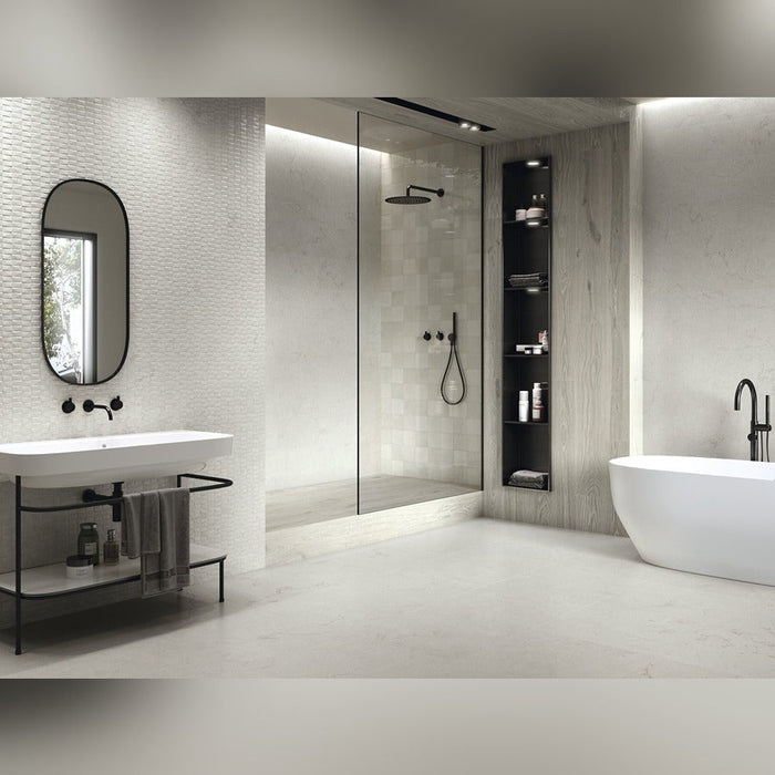 Lucca Isola Bazzani Grey Ceramic Tile 25x75 - Ceramic Tile