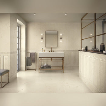 Lucca Isola Cream Rect Porcelain Tile 60x60 - Porcelain Tile