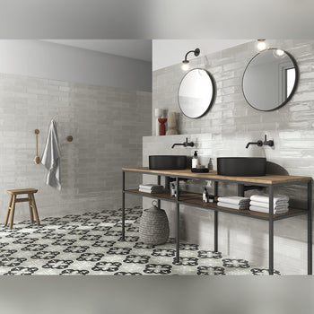 Lucca Mare Grey Bathroom & Kitchen Tile 7.5x30 - Bathroom &
