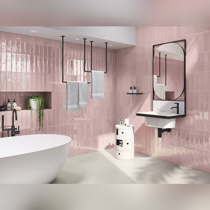 Lucca Mare Rose Bathroom & Kitchen Tile 7.5x30 - Bathroom &