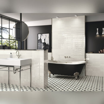 Lucca Mare White Bathroom & Kitchen Tile 7.5x30 - Bathroom