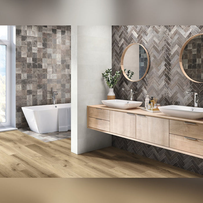 Lucca Marmo Grey Bathroom & Kitchen Tile 5.2x16.1