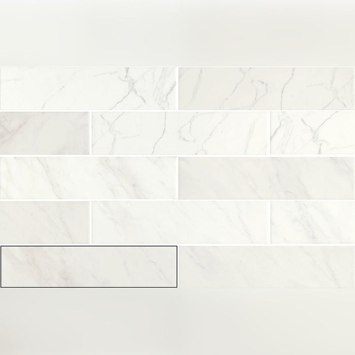 Lucca Toscana White Bathroom & Kitchen Tile 7.5x30