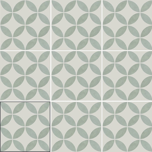 Lucca Zephyro Matt Pattern Enya Acqua Pattern Tile 15x15