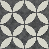 Lucca Zephyro Matt Pattern Enya Coal Pattern Tile 15x15