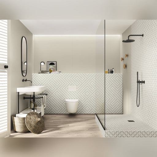 Lucca Zephyro Matt Pattern Enya Pumice Pattern Tile 15x15