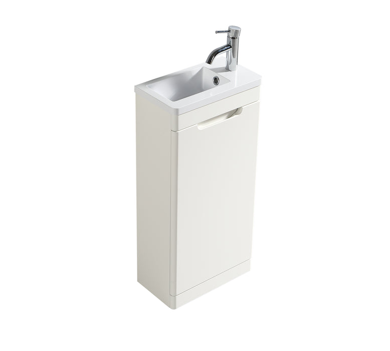 Tailored Acerra 400mm 1 Door Cloakroom Floorstanding Vanity Unit & Basin 400mm - 1 Tap Hole