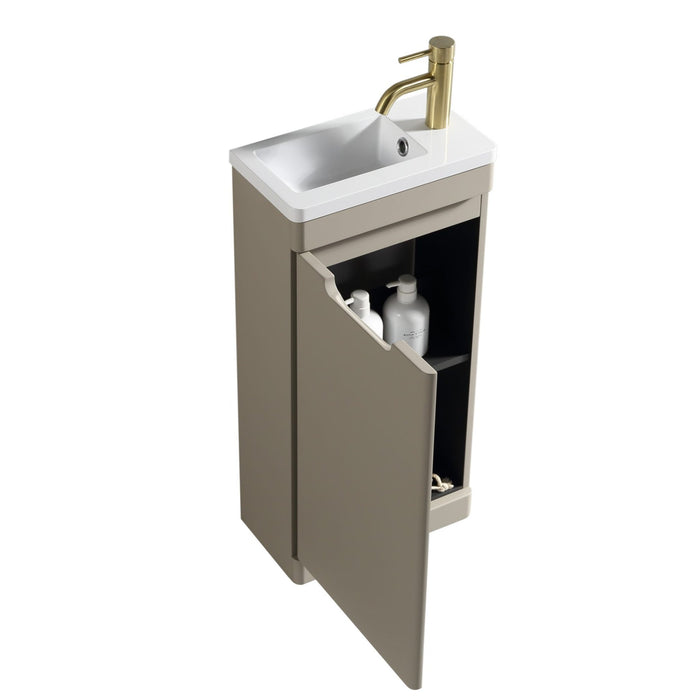 Tailored Acerra 400mm 1 Door Cloakroom Floorstanding Vanity Unit & Basin 400mm - 1 Tap Hole