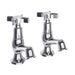 Lussaro Alda Crosshead Basin Pillar Taps With Easy Clean