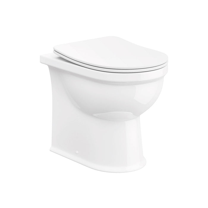 Lussaro Alda Rimless Back To Wall Toilet And Seat - White