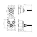 Lussaro Como 3 Outlet 2 Knurled Handles Bath Kit 1 - Shower