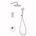 Lussaro Como 3 Outlet 2 Knurled Handles Bath Kit 1 - Chrome