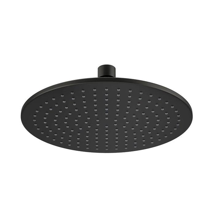 Lussaro Como Round Shower Head - 250mm x 250mm - Matt Black