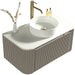 Lussaro Isabelle 1 Drawer Curve Corner Wall Hung Vanity