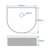 Lussaro Isabelle Fluted D-Shape Countertop Basin - 360mm