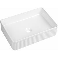 Lussaro Isabelle Fluted Rectangular Countertop Basin