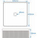 Lussaro Isabelle Fluted Square Countertop Basin - 400mm