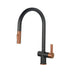 Layla Single Lever Pull Out Kitchen Mixer Tap - Black/Rose