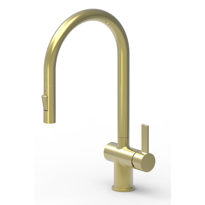 Layla Single Lever Pull Out Kitchen Mixer Tap - Brushed