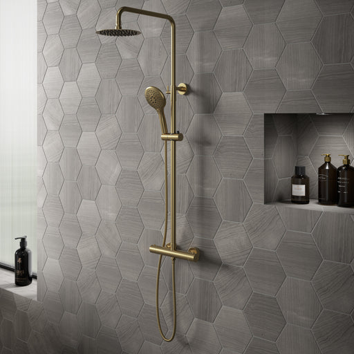 Lussaro Mia Premium Round Thermostatic Overhead Shower Kit