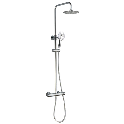 Mia Premium Round Thermostatic Overhead Shower Kit - Chrome