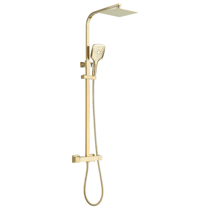 Mia Premium Square Thermostatic Overhead Shower Kit