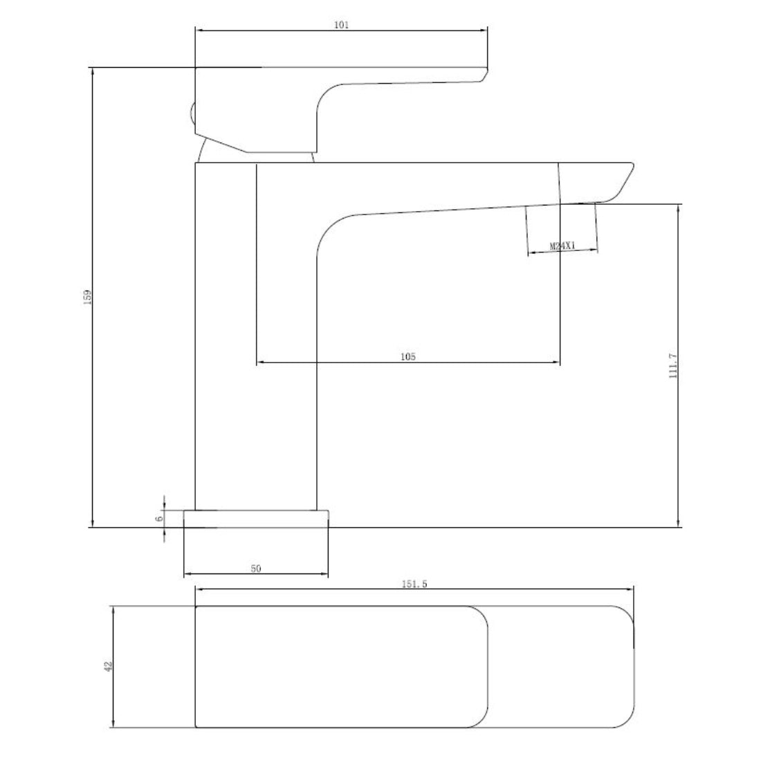 Mila Mono Basin Mixer Tap And Waste