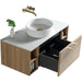 Lussaro Nero 1 Drawer Wall Hung Vanity Unit with 2 Side
