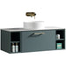Lussaro Nero 1 Drawer Wall Hung Vanity Unit with 2 Side