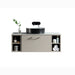 Lussaro Nero 1 Drawer Wall Hung Vanity Unit with 2 Side