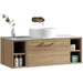 Lussaro Nero 1 Drawer Wall Hung Vanity Unit with 2 Side