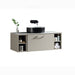 Lussaro Nero 1 Drawer Wall Hung Vanity Unit with 2 Side