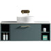 Lussaro Nero 1 Drawer Wall Hung Vanity Unit with 2 Side