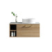 Lussaro Nero 1 Drawer Wall Hung Vanity Unit with Side