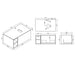 Lussaro Nero 1 Drawer Wall Hung Vanity Unit with Side