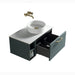 Lussaro Nero 1 Drawer Wall Hung Vanity Unit with Side