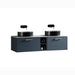 Lussaro Nero 2 Drawer Wall Hung Double Vanity Unit