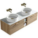 Lussaro Nero 2 Drawer Wall Hung Double Vanity Unit