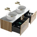 Lussaro Nero 2 Drawer Wall Hung Double Vanity Unit