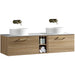 Lussaro Nero 2 Drawer Wall Hung Double Vanity Unit