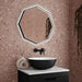 Lussaro Oro LED Illuminated Mirror - Matt Black / 600mm x