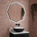 Lussaro Oro LED Illuminated Mirror - Matt Black / 800mm x