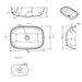 Lussaro Porto Countertop Basin - 460mm Wide - Countertop