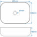 Lussaro Rectangular Countertop Basin - No TH - Orca