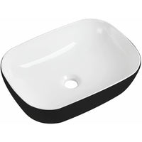 Lussaro Rectangular Countertop Basin - No TH - Orca