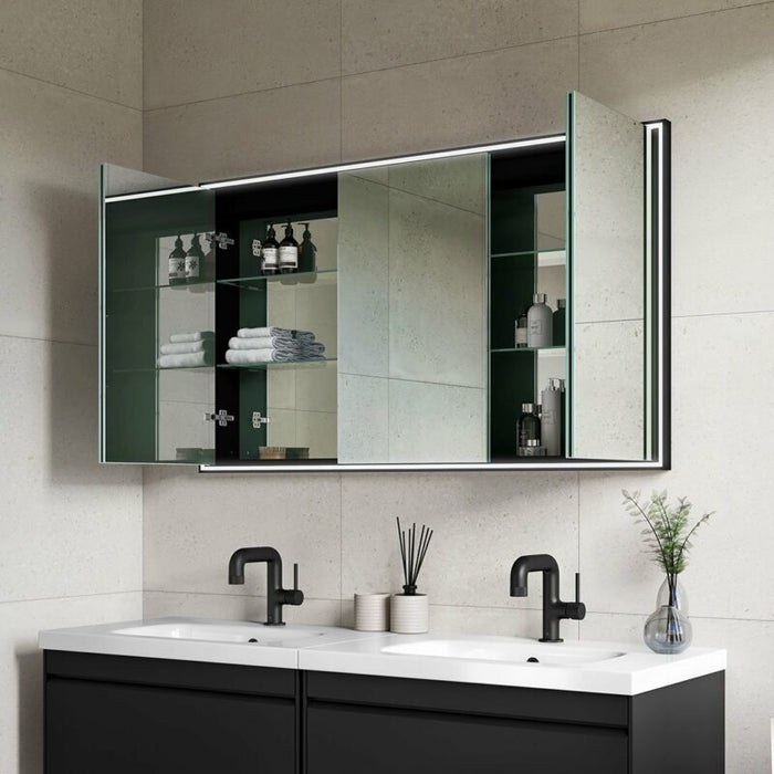 Lussaro Rocco 3 Door LED Illuminated Mirror Cabinet - 700mm