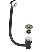 Round Bath Overflow and Quick Clean sprung Waste - Chrome