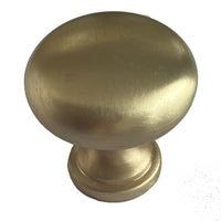 Round Furniture Handle - Brushed Brass - Furniture