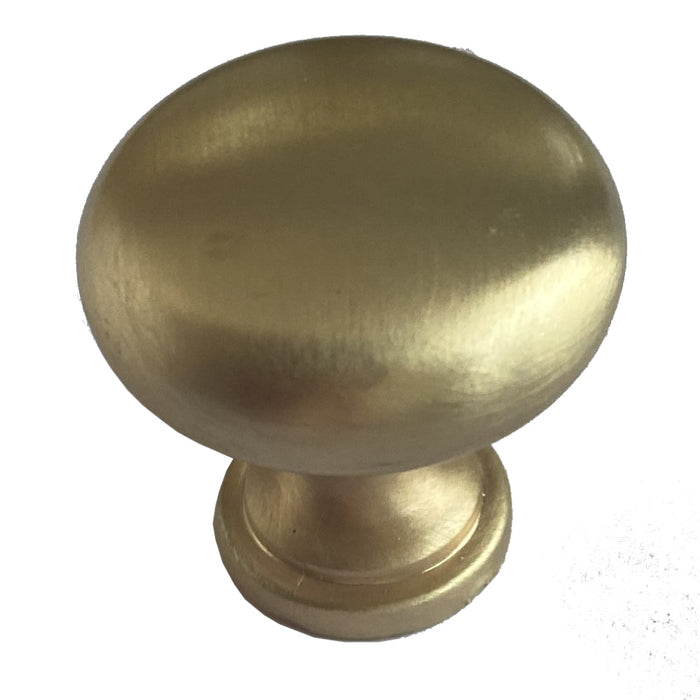 Round Furniture Handle - Brushed Brass - Furniture